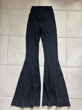 Small Aerie Black High-Waist Crossover Flare Yoga Pants